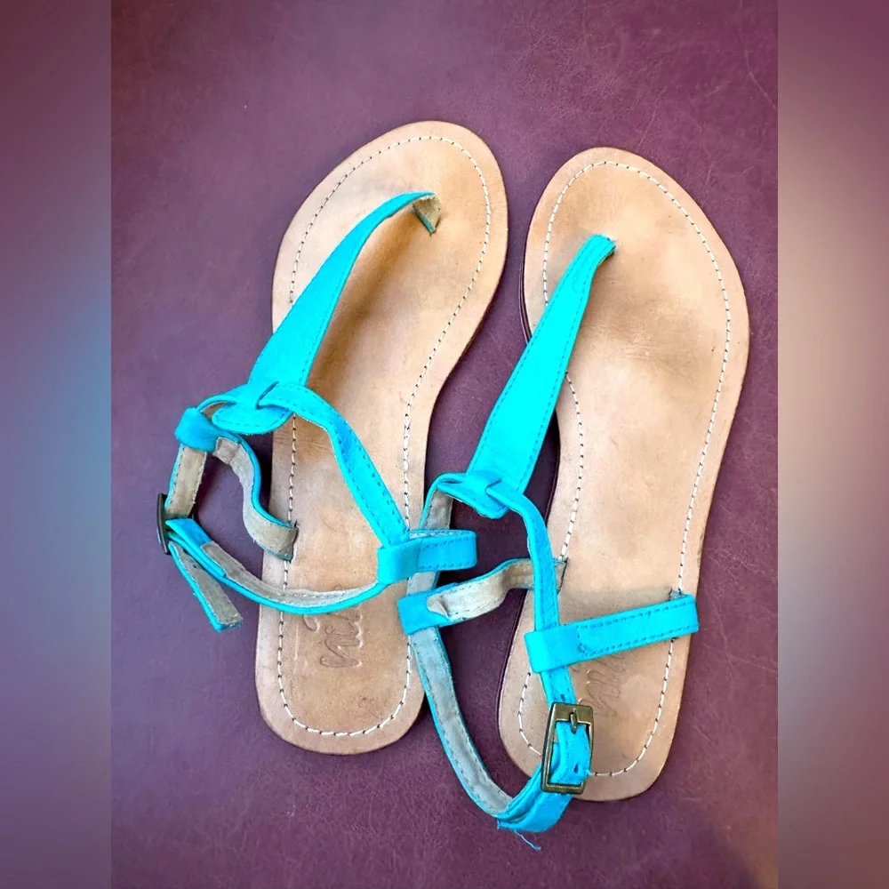 Handmade Turquoise Sandals shoes from Ubud, Bali